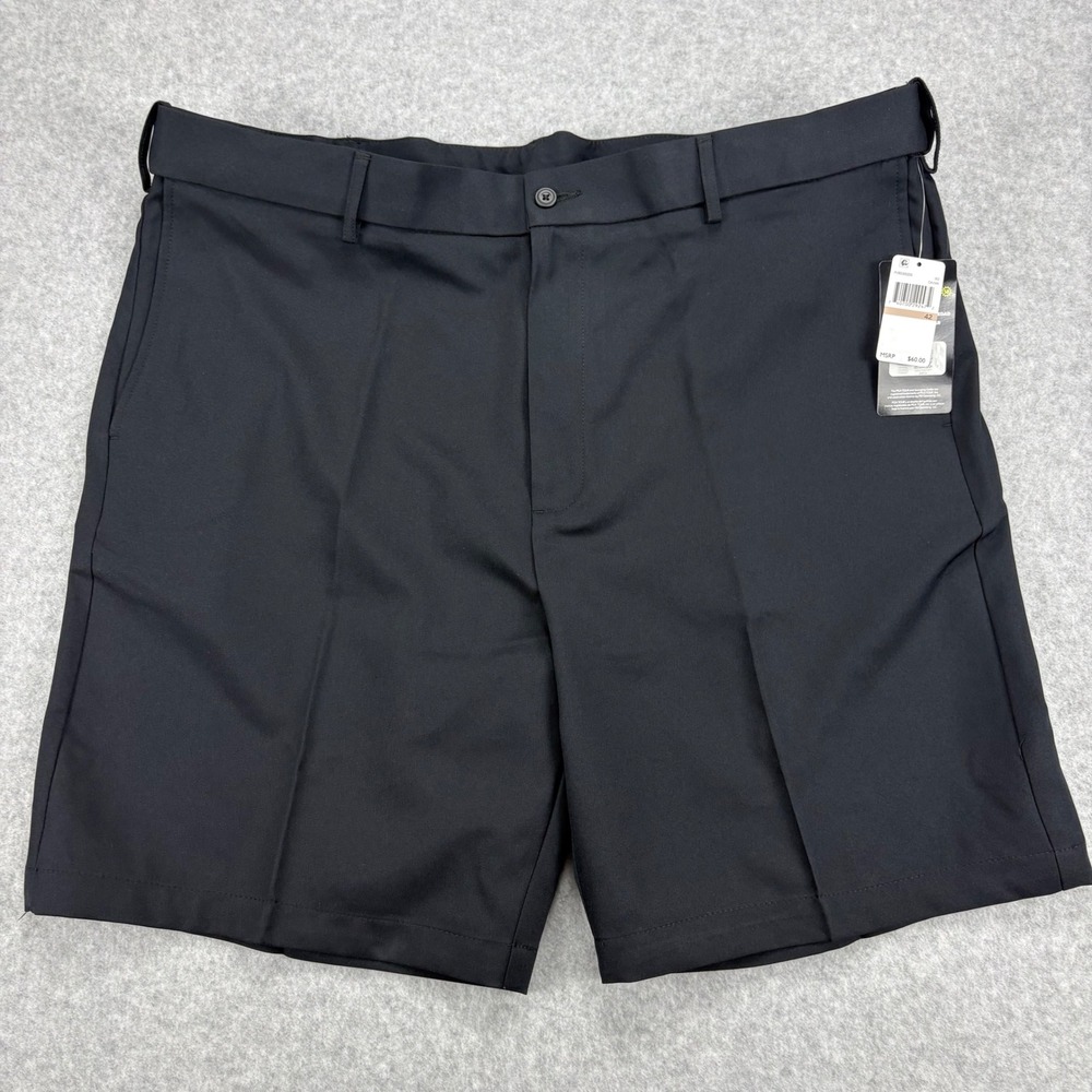 PGA TOUR Golf Shorts Mens 42 Black Performance Wicking Activewear Sporty Classic